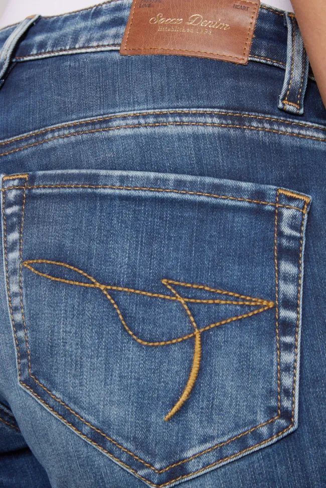Damen CAMP DAVID & SOCCX Jeans HE:DI Slim Fit blue used