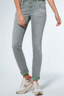 Damen CAMP DAVID & SOCCX Jeans KA:RA Slim Fit light grey used | 26 | 32
