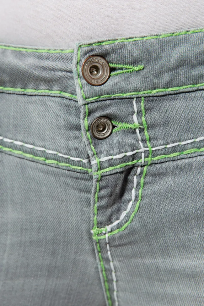 Damen CAMP DAVID & SOCCX Jeans KA:RA Slim Fit light grey used | 26 | 32