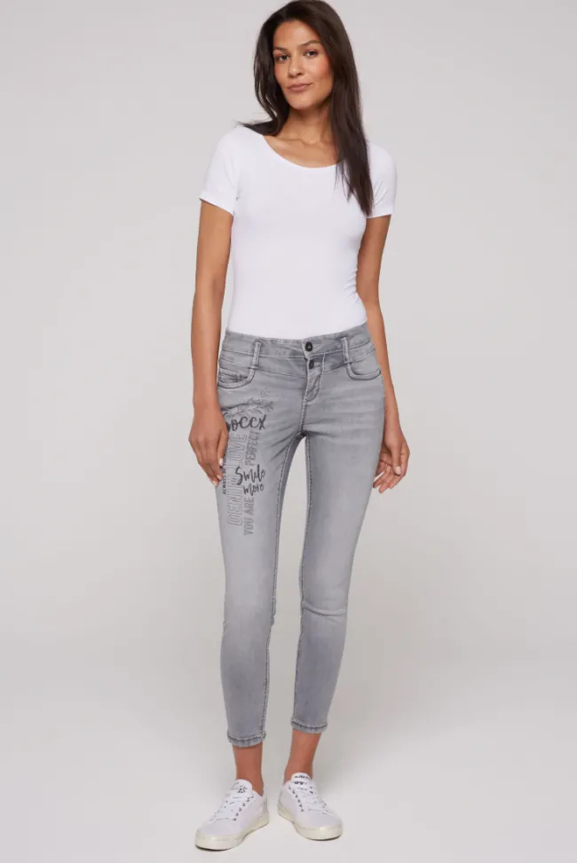 Damen CAMP DAVID & SOCCX Jeans KI:RY Slim Fit dark grey