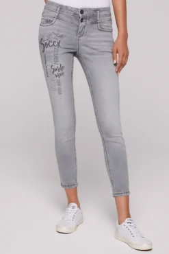 Damen CAMP DAVID & SOCCX Jeans KI:RY Slim Fit dark grey