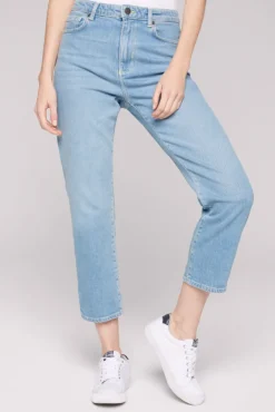 Damen CAMP DAVID & SOCCX Jeans LE:A Mom Fit easy blue