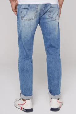 Herren CAMP DAVID & SOCCX Jeans MA:X Regular Fit salt blue used