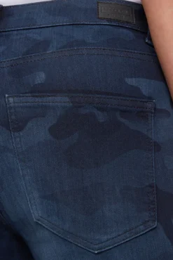 Damen CAMP DAVID & SOCCX Jeans MI:RA Slim Fit blue camouflage