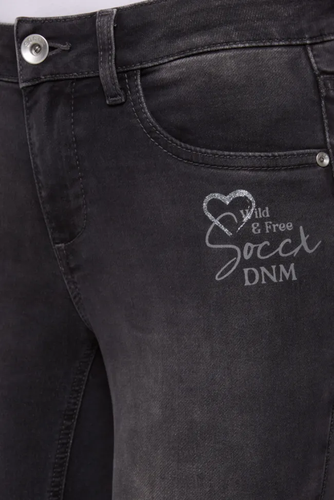 Damen CAMP DAVID & SOCCX Jeans MI:RA Slim Fit jogg grey printed