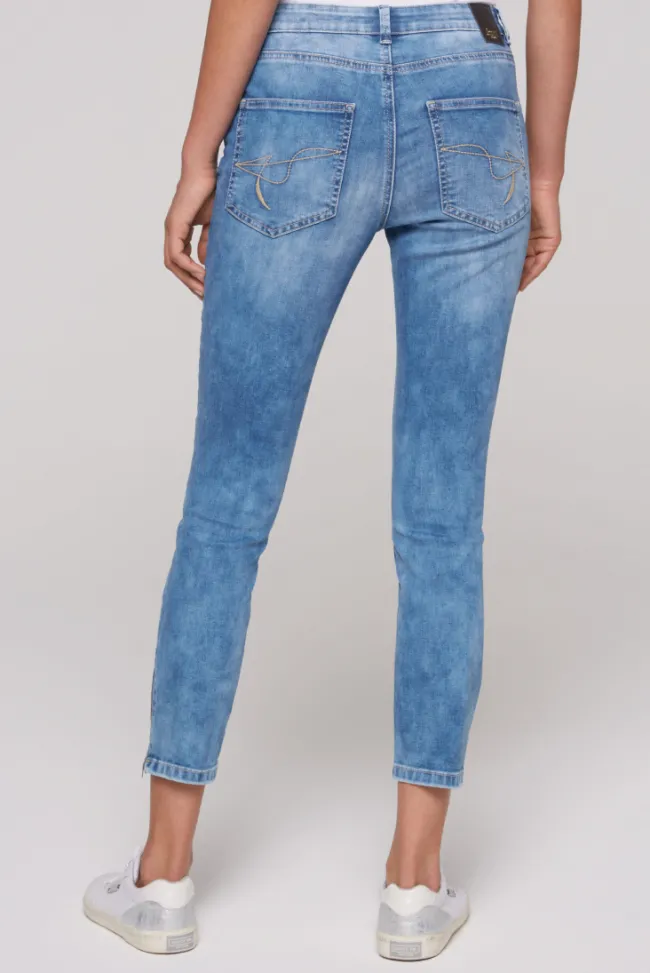 Damen CAMP DAVID & SOCCX Jeans MI:RA Slim Fit sunlight blue