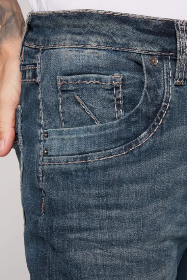 Herren CAMP DAVID & SOCCX Jeans NI:CK Regular Fit blue used