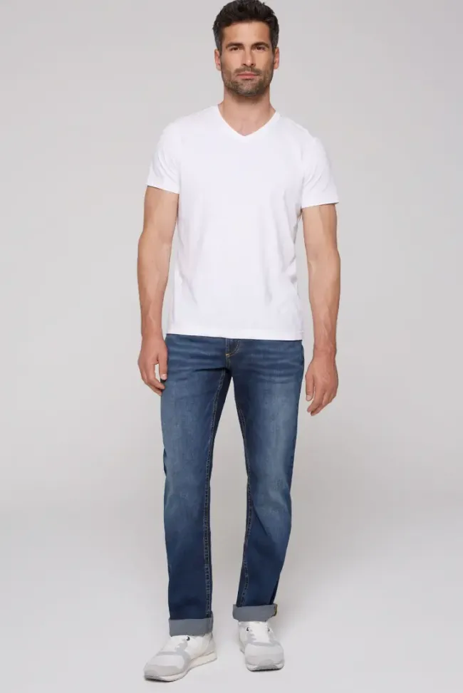 Herren CAMP DAVID & SOCCX Jeans NI:CO Regular Fit blue used