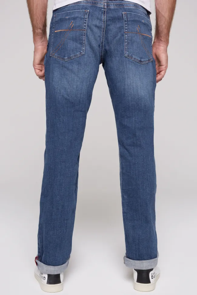 Herren CAMP DAVID & SOCCX Jeans NI:CO Regular Fit blue used