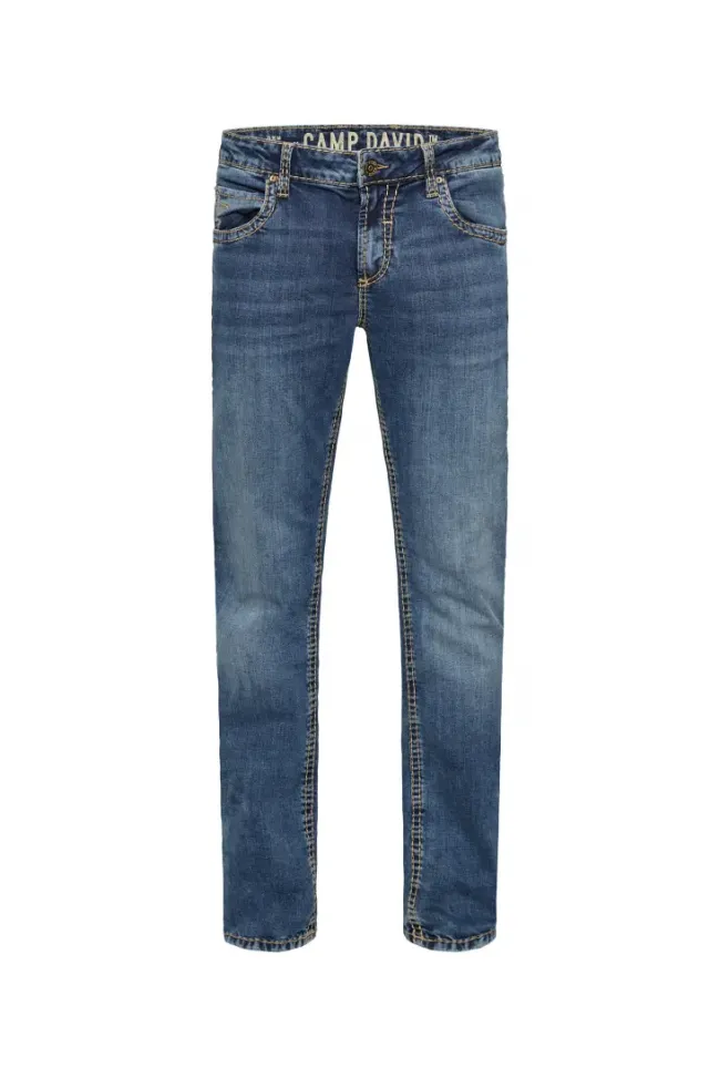 Herren CAMP DAVID & SOCCX Jeans NI:CO Regular Fit blue used