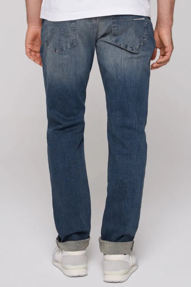 Herren CAMP DAVID & SOCCX Jeans NI:CO Regular Fit dark blue printed