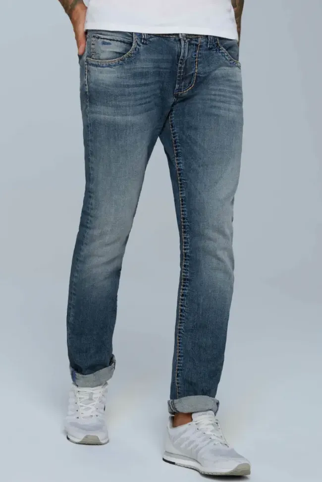Herren CAMP DAVID & SOCCX Jeans NI:CO Regular Fit dark used vintage