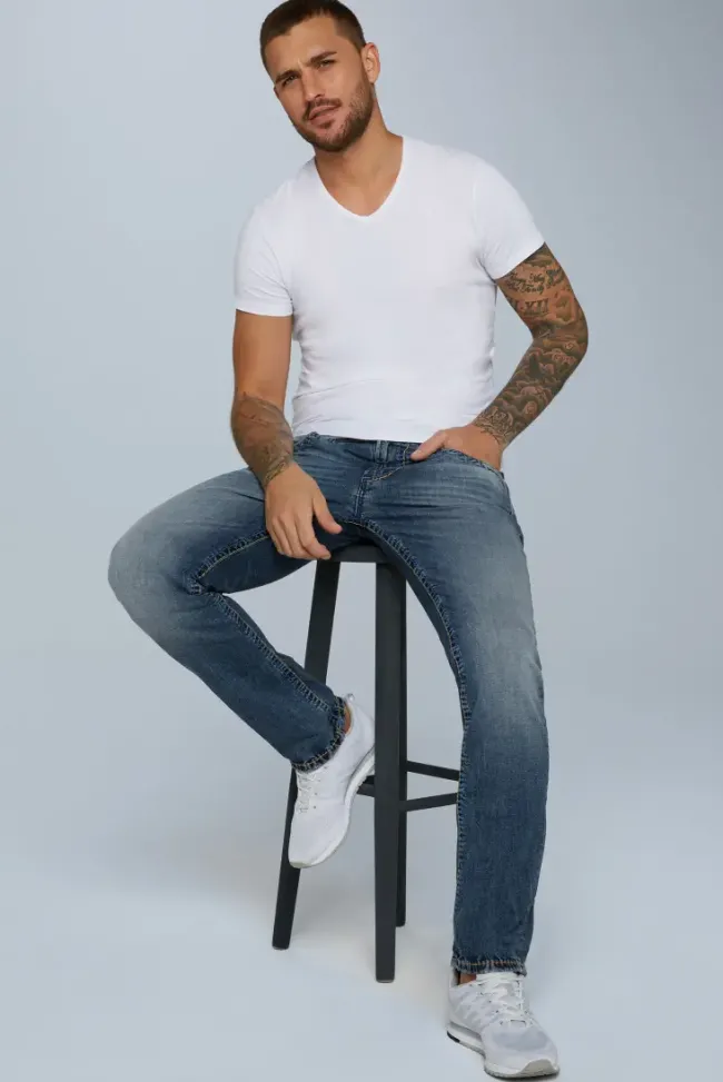 Herren CAMP DAVID & SOCCX Jeans NI:CO Regular Fit dark used vintage
