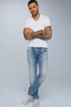 Herren CAMP DAVID & SOCCX Jeans NI:CO Regular Fit light vintage