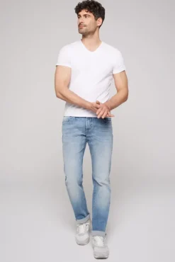 Herren CAMP DAVID & SOCCX Jeans NI:CO Regular Fit light blue used