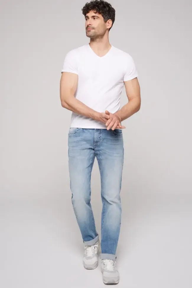 Herren CAMP DAVID & SOCCX Jeans NI:CO Regular Fit light blue used