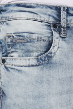 Herren CAMP DAVID & SOCCX Jeans NI:CO Regular Fit mid blue printed