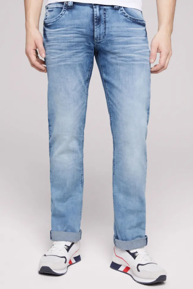 Herren CAMP DAVID & SOCCX Jeans NI:CO Regular Fit mid blue used