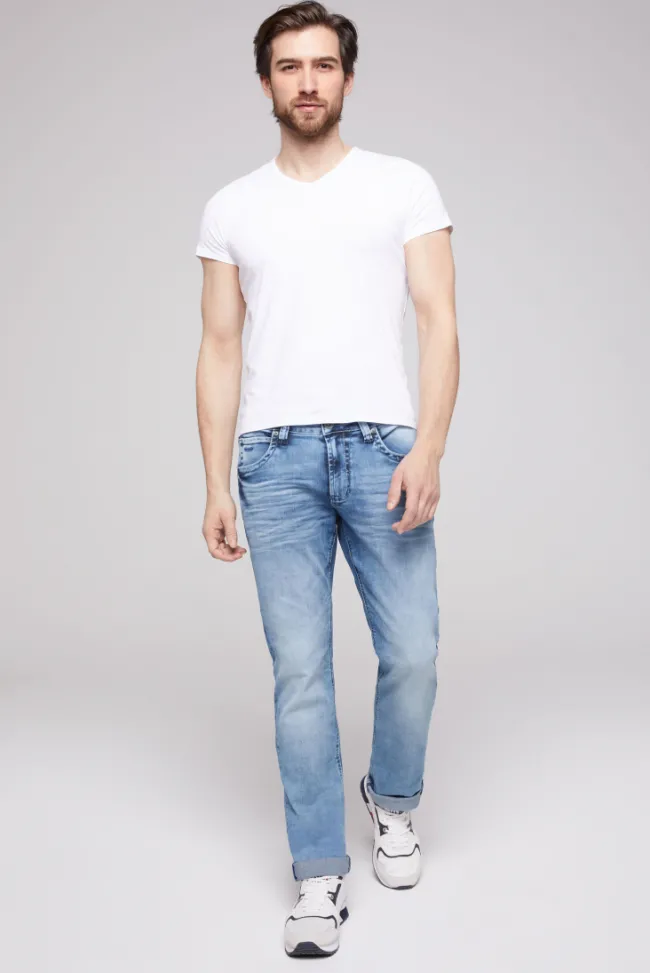 Herren CAMP DAVID & SOCCX Jeans NI:CO Regular Fit mid blue used