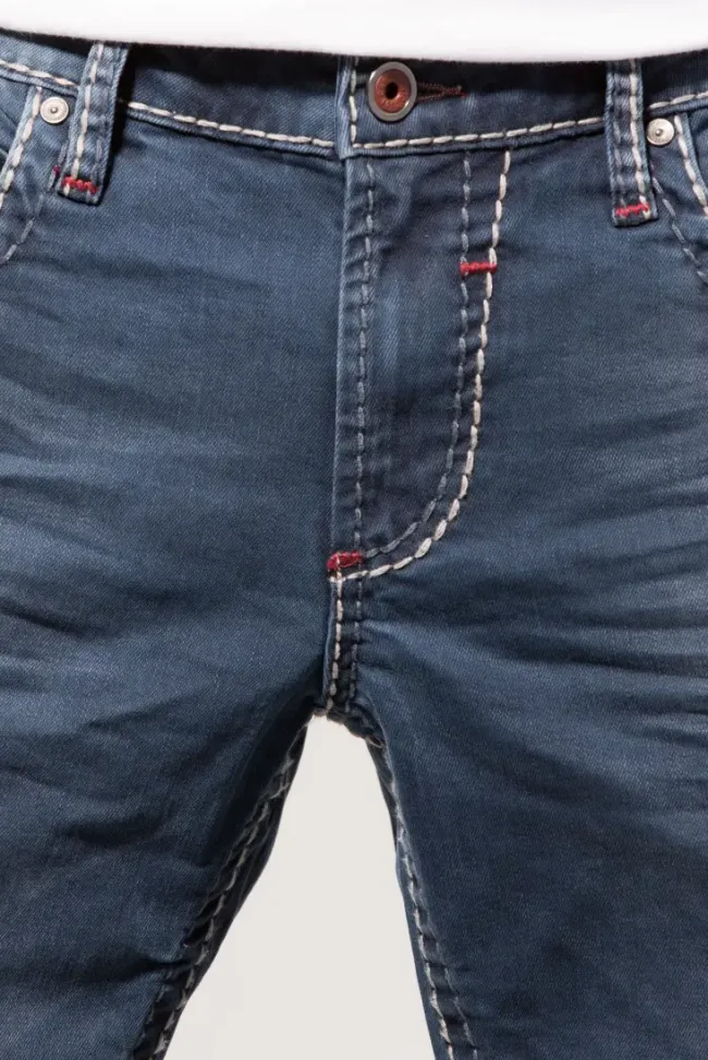 Herren CAMP DAVID & SOCCX Jeans NI:CO Regular Fit old blue used