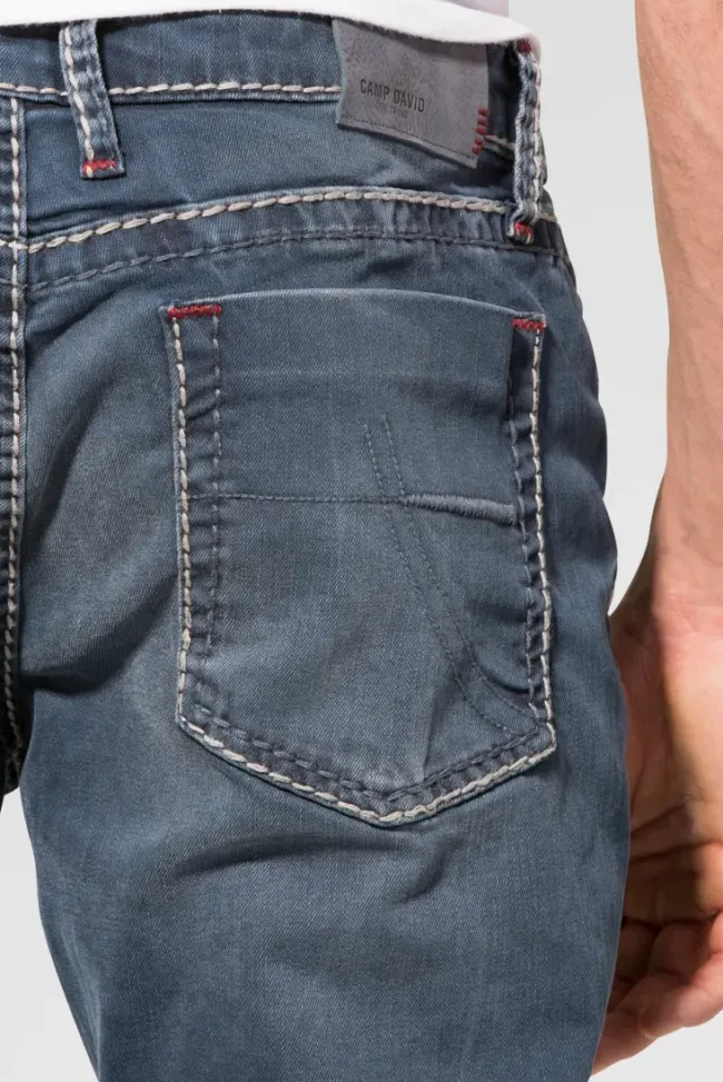 Herren CAMP DAVID & SOCCX Jeans NI:CO Regular Fit old blue used