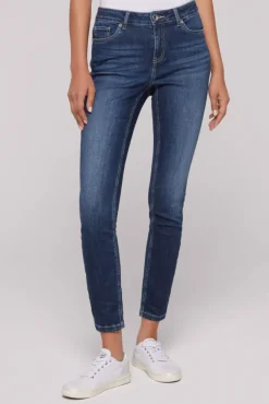 Damen CAMP DAVID & SOCCX Jeans PU:SH Slim Fit deep blue
