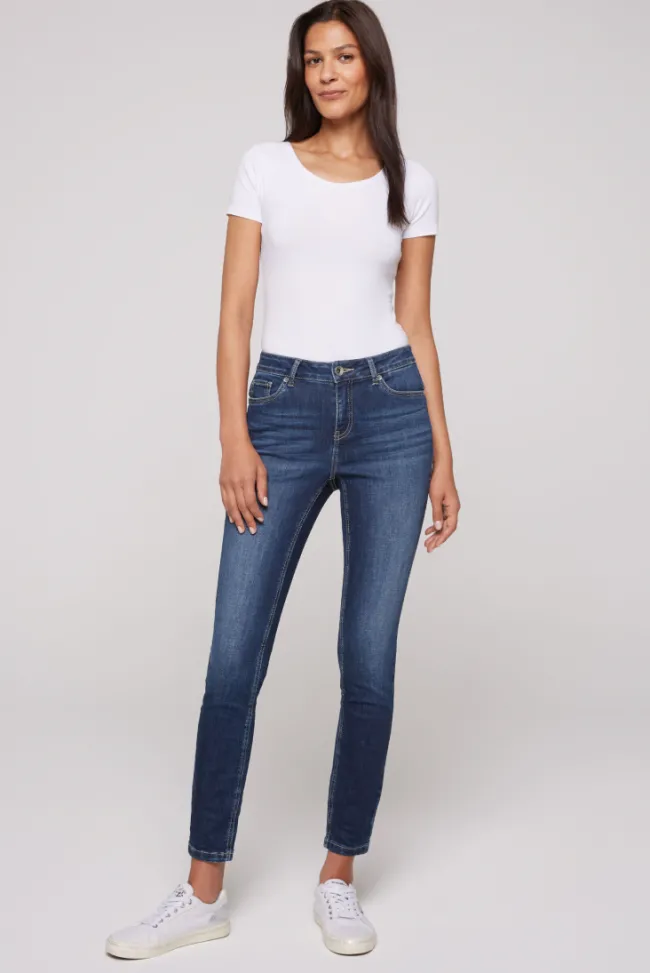 Damen CAMP DAVID & SOCCX Jeans PU:SH Slim Fit deep blue