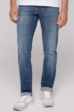 Herren CAMP DAVID & SOCCX Jeans RO:BI Slim Fit dark blue used