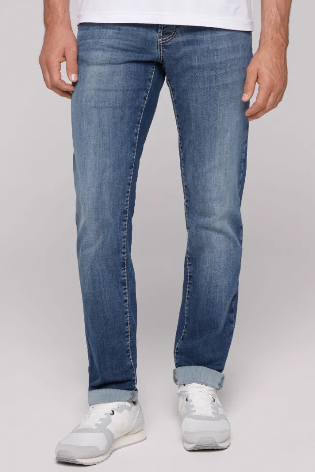 Herren CAMP DAVID & SOCCX Jeans RO:BI Slim Fit dark blue used