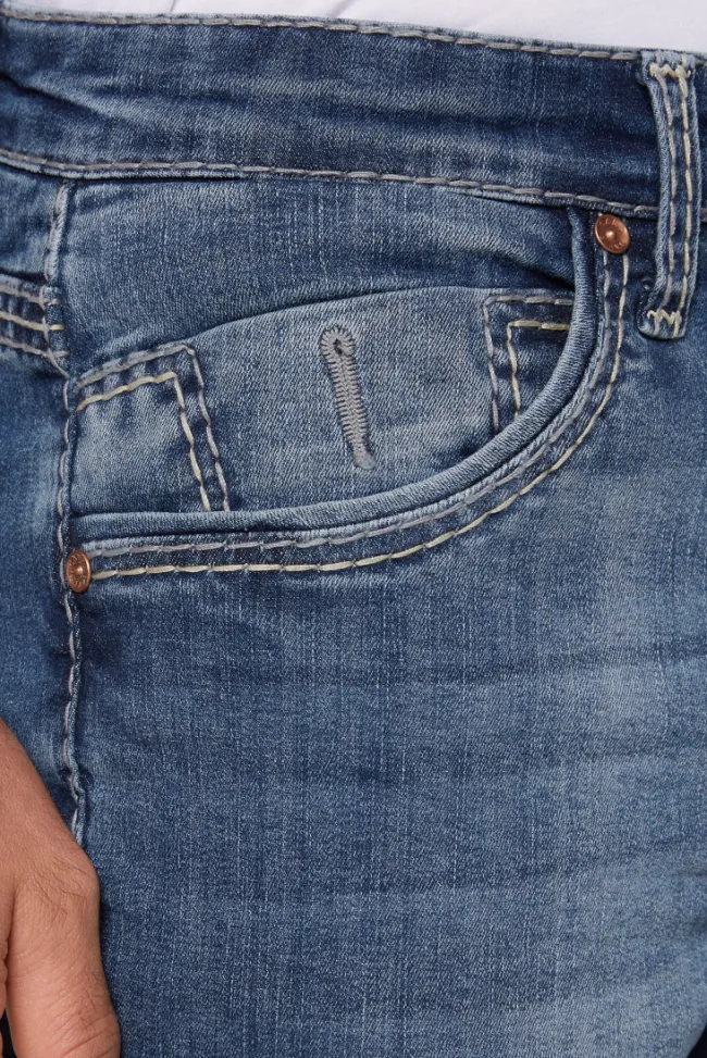 Herren CAMP DAVID & SOCCX Jeans RO:BI Slim Fit dark blue used
