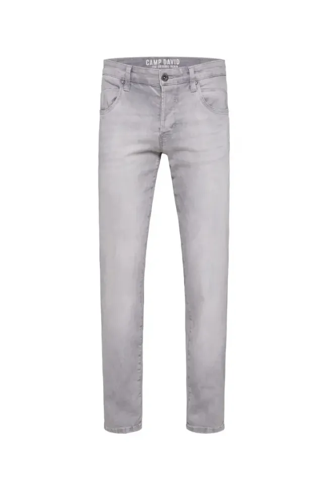 Herren CAMP DAVID & SOCCX Jeans RO:BI Slim Fit light grey