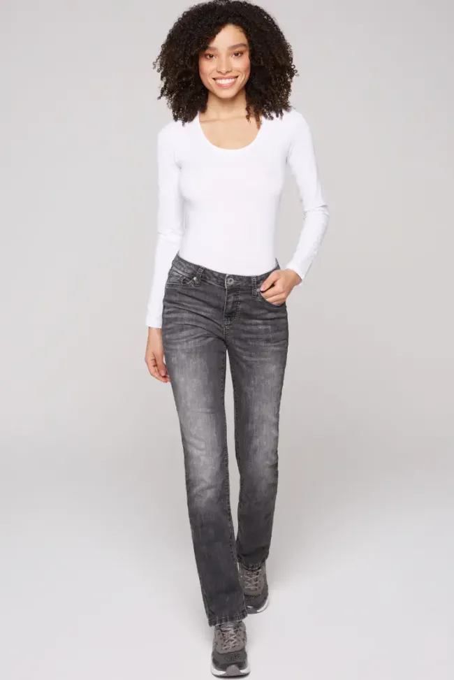 Damen CAMP DAVID & SOCCX Jeans RO:MY Regular Fit grey used