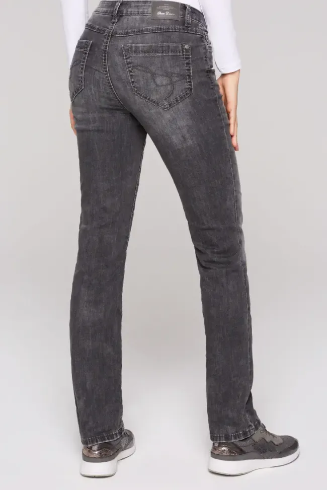 Damen CAMP DAVID & SOCCX Jeans RO:MY Regular Fit grey used