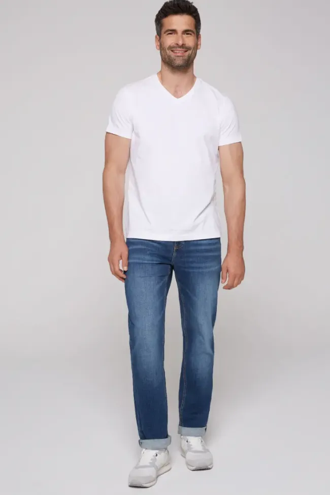 Herren CAMP DAVID & SOCCX Jeans ST:VE Regular Fit real blue