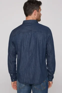 Herren CAMP DAVID & SOCCX Jeanshemd Regular Fit blue vintage