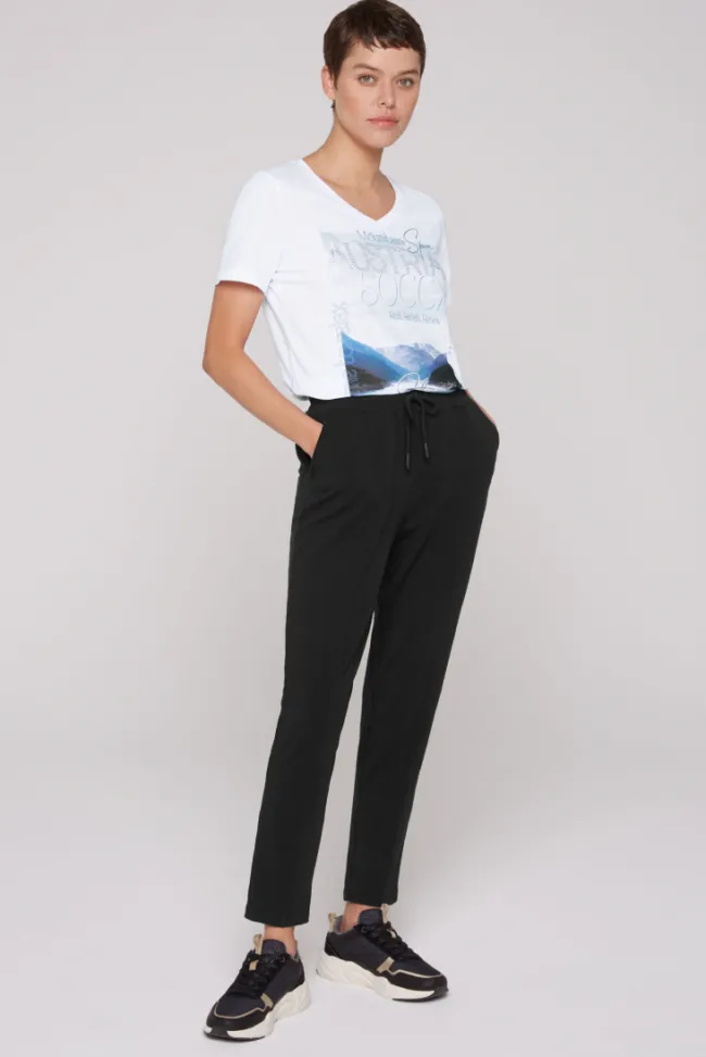 Damen CAMP DAVID & SOCCX Jerseyhose mit Elastikbund und Biesen