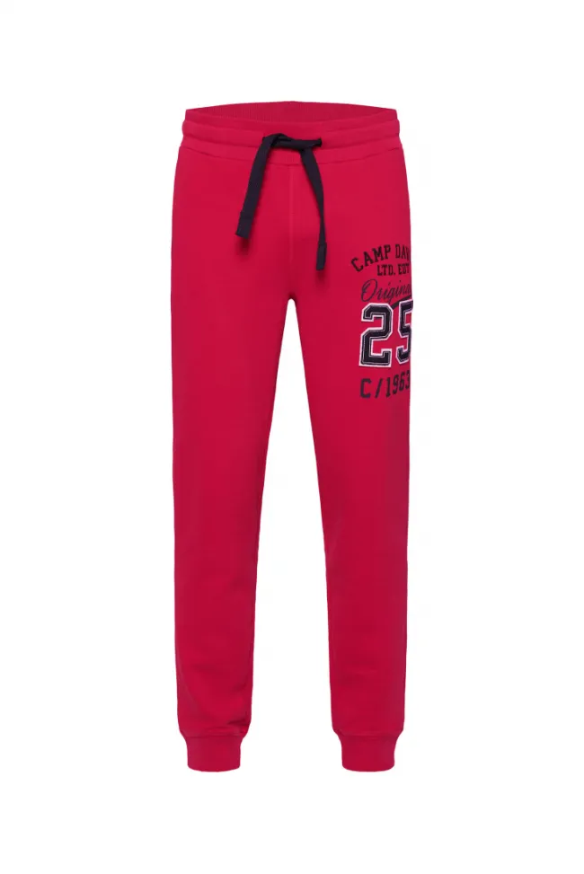 Herren CAMP DAVID & SOCCX Jogginghose mit Retro-Artwork royal red