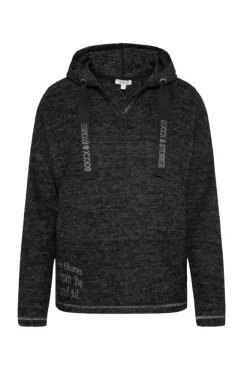 Damen CAMP DAVID & SOCCX Kapuzenpullover aus Flauschstrick