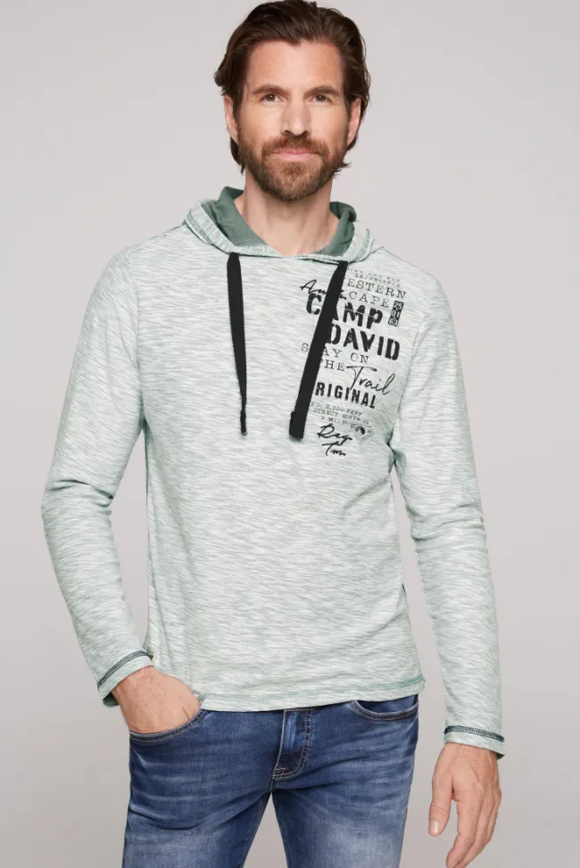 Herren CAMP DAVID & SOCCX Kapuzenshirt mit Brusttasche und Logo Print