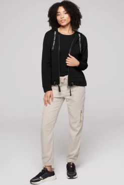 Damen CAMP DAVID & SOCCX Kapuzensweatjacke mit einer Klappentasche