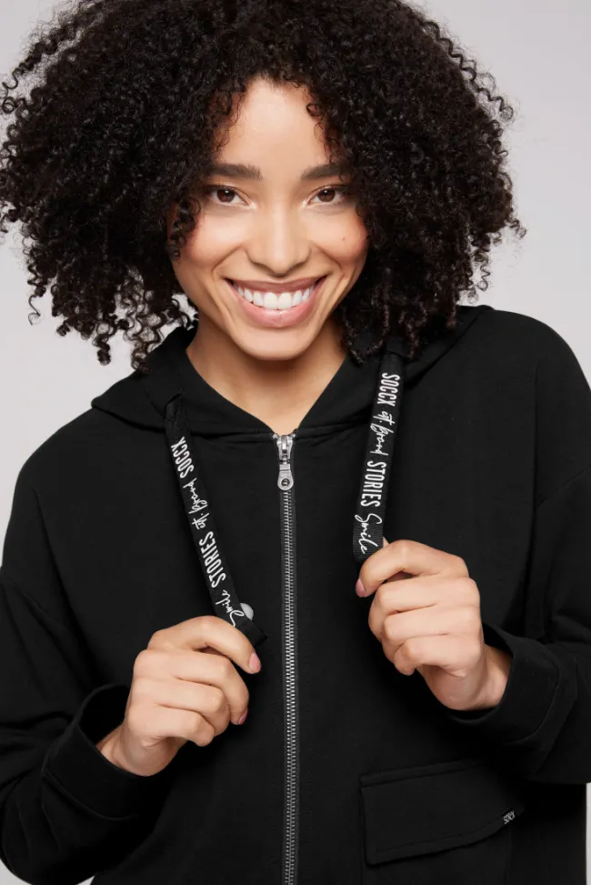 Damen CAMP DAVID & SOCCX Kapuzensweatjacke mit einer Klappentasche