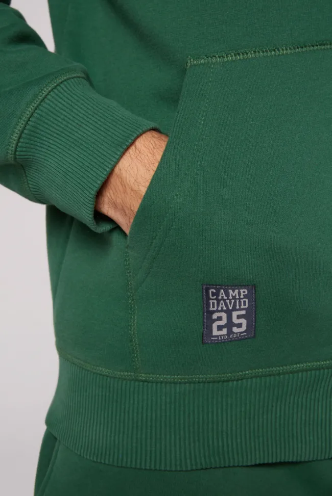 Herren CAMP DAVID & SOCCX Kapuzensweatjacke mit Retro-Artwork raw green