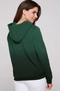 Damen CAMP DAVID & SOCCX Kapuzensweatshirt Dip Dye mit Print dark green