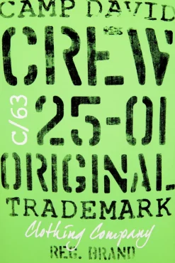 Herren CAMP DAVID & SOCCX Kapuzensweatshirt mit Used Print neon green