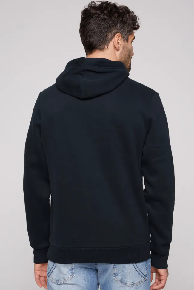 Herren CAMP DAVID & SOCCX Kapuzensweatshirt mit Used Print blue navy