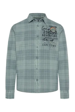 Herren CAMP DAVID & SOCCX Karohemd mit Label-Applikationen