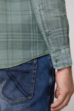 Herren CAMP DAVID & SOCCX Karohemd mit Label-Applikationen