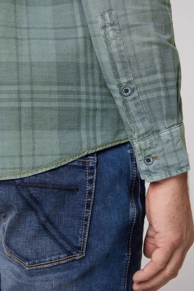 Herren CAMP DAVID & SOCCX Karohemd mit Label-Applikationen