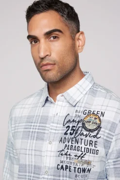 Herren CAMP DAVID & SOCCX Karohemd mit Label-Applikationen