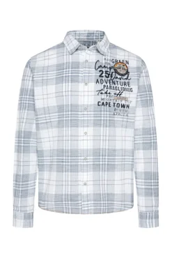 Herren CAMP DAVID & SOCCX Karohemd mit Label-Applikationen